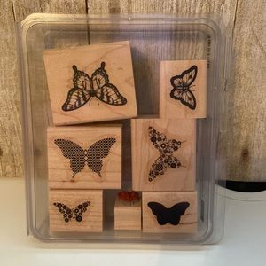 Papillon Potpourri StampinUp wood Mount stamp set